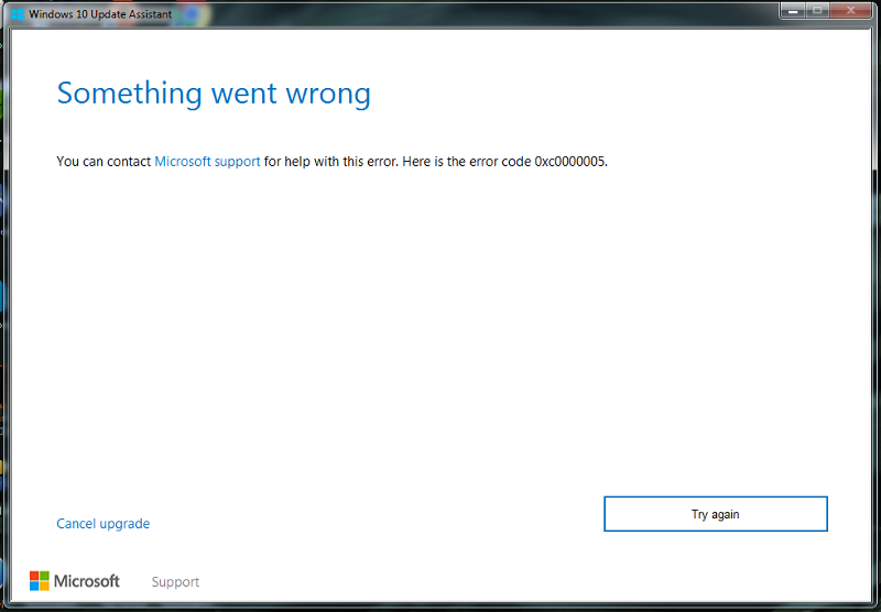 Не получается перейти с Windows 7 на 10