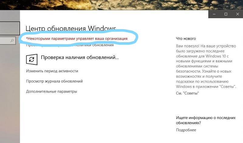 Windows 10 обновления