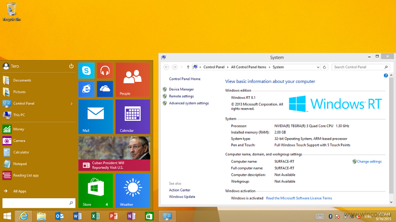 Можно ли получить меню Пуск из Windows 8.1 RT для обычной Windows 8.1