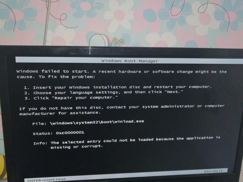 Проблема при переустановке windows 7