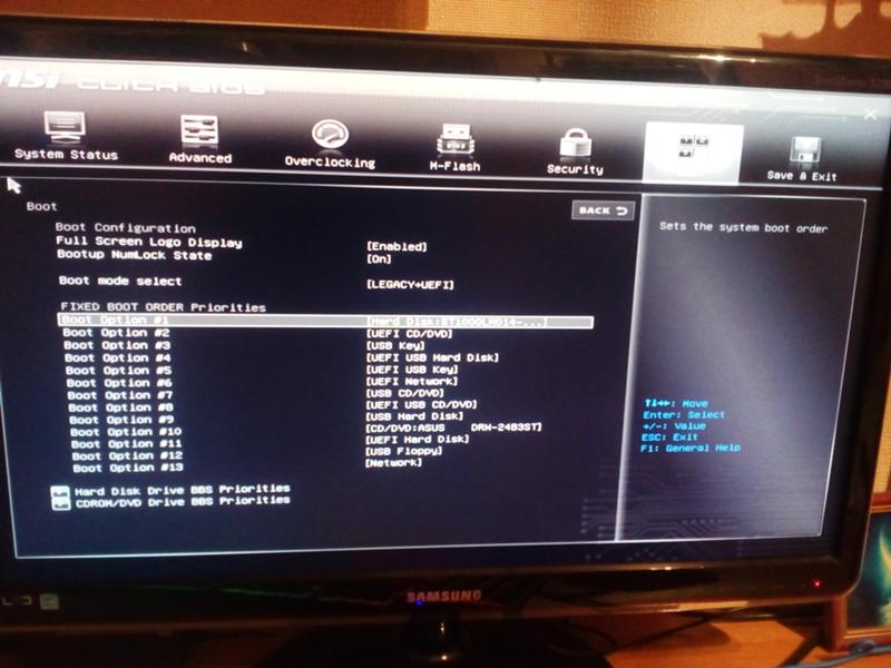 Помогите переустановить Windows через биос