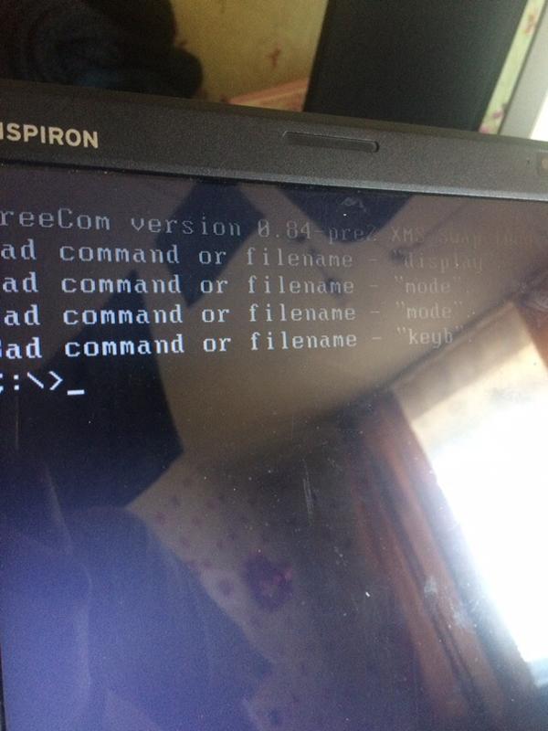 Переустановка Windows. Bad command or filename display - 1