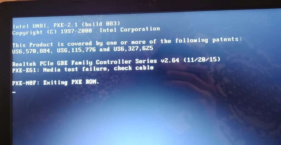 Network boot failed. Ошибки PXE. Intel PXE. Lenovo PXE. PXE ROM.