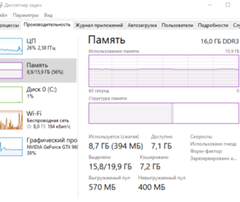 Винда сама выделела 20Gb памяти оперативной памяти