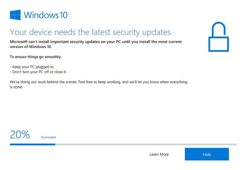 Как сделать что бы Windows 10 это обновление