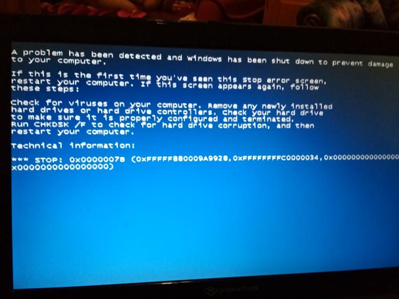 Не загружается windows 7