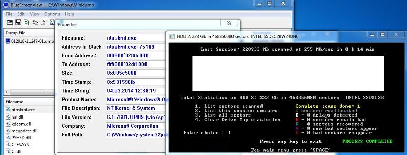 Часты синий экран смерти windows 7 x64 ntoskrnl.exe - 1