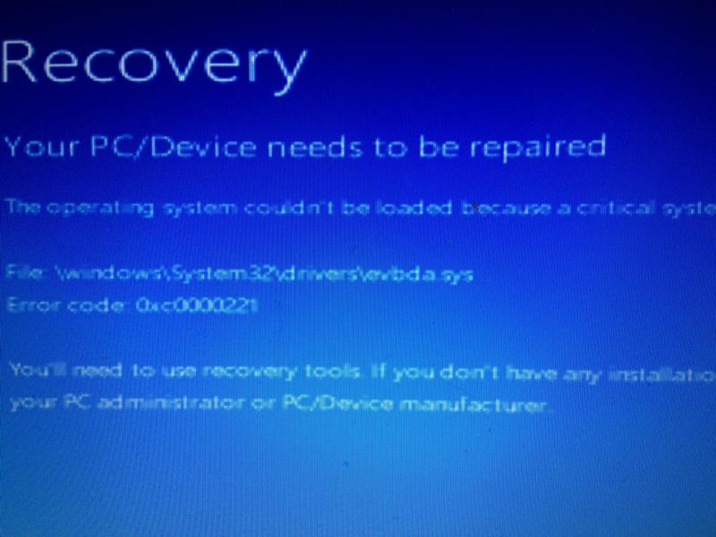 Помогите с запуском Windows 10
