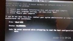 Ошибка загрузки windows