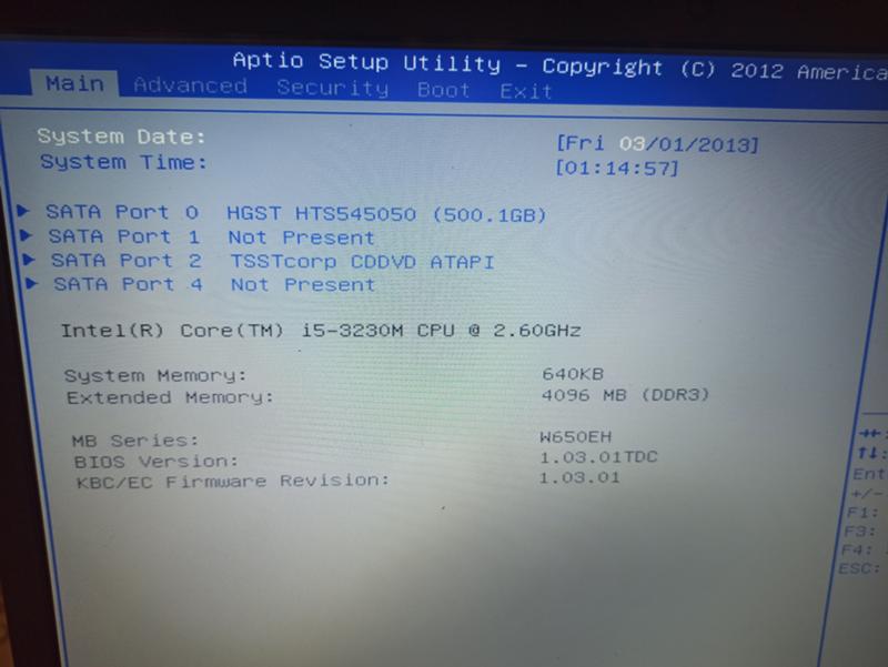 Bios ноутбука не даёт зайти в Windows