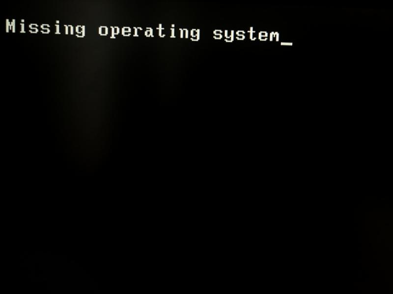 Missing operating system при загрузке компьютера