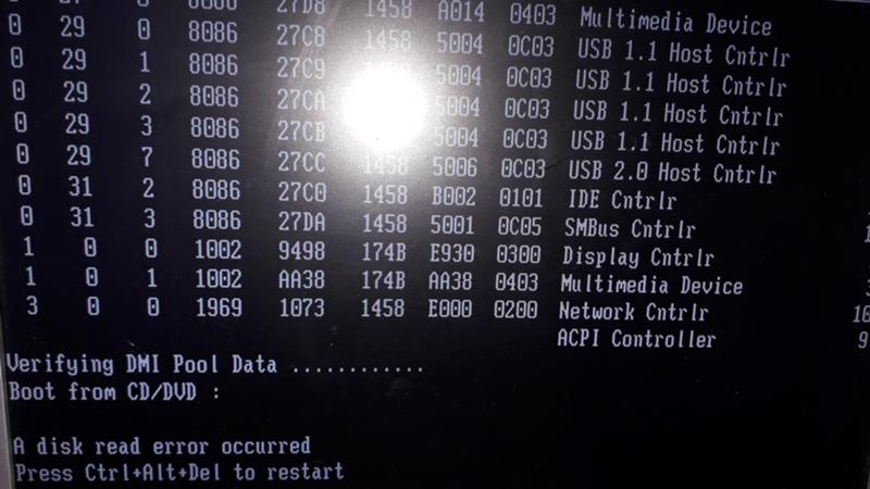 A disk read error occurred press ctrl alt det to restart windows 7 как убрать ошибку