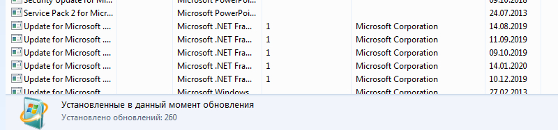 Сколько у вас обновлений стоит на Windows 7