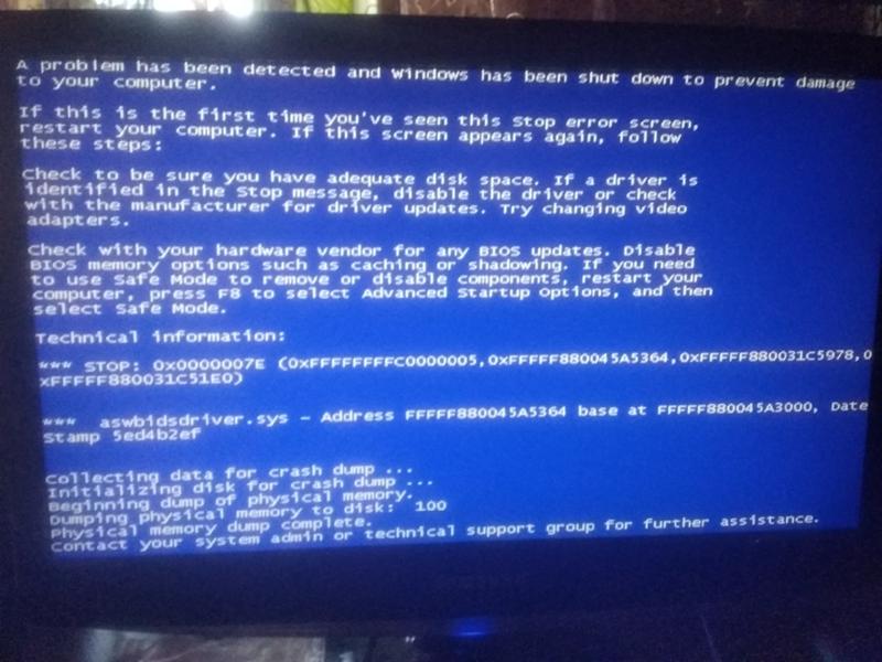 Синий экран при выключении пк Windows 7 что делать