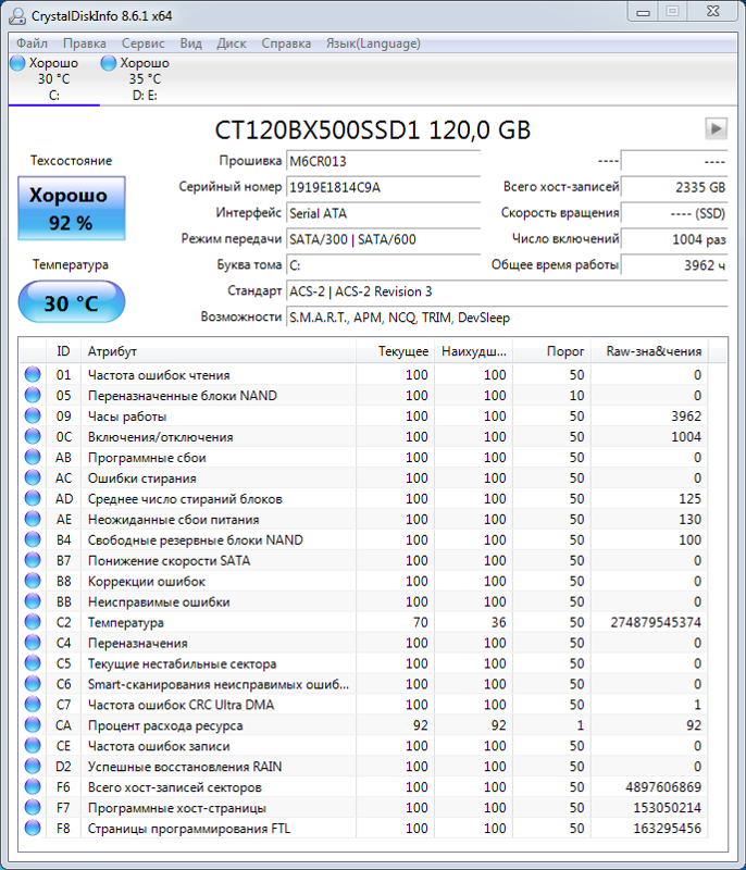Установка Windows на SSD