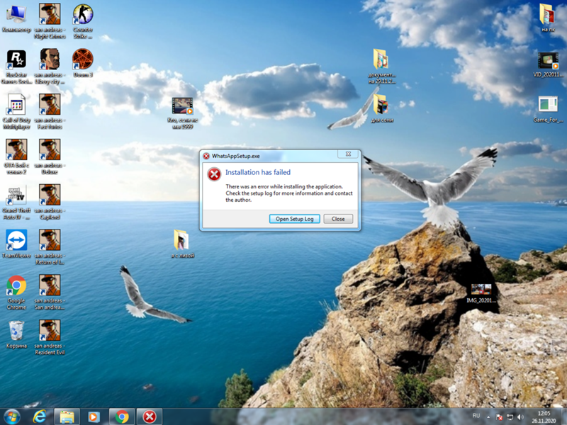 Не могу я установить WheatsApp на Windows 7, что делать