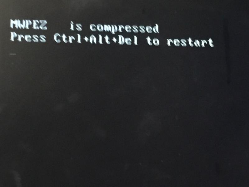 MWPEZ is compressed. Press ctrl alt del to restart. Windows 7. Прошу помочь с этим, оно меня пугает