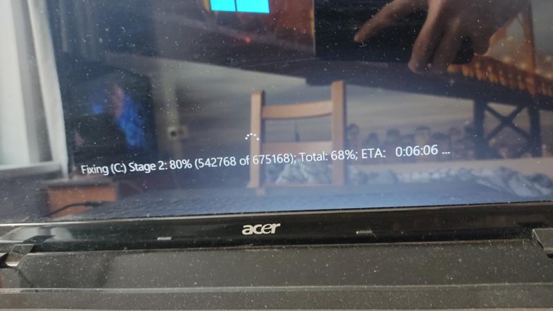 Завис fixing при переустановки windows