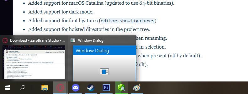 Долго открывает диалоговый окна открытия Window dialog