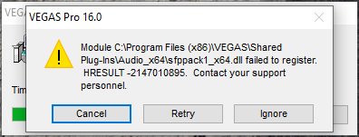 Начал скачивать vegas pro 16 кряк все роботало нормально на прошлых windows сейчас вылезла ошибка что она означает