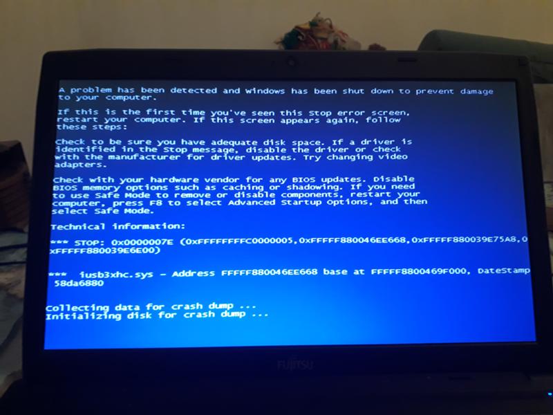 Синий экран Windows 7