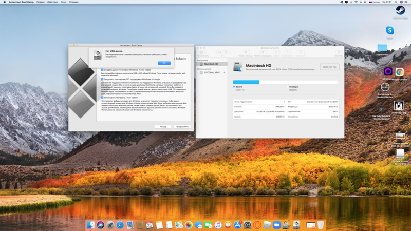 Помогите Установить Windows 10 на macOS через ISO