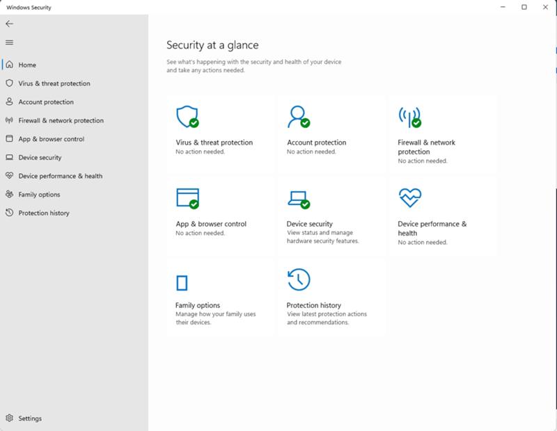 Не работает Защитник Windows в Windows 11