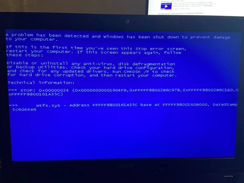 Проблема с переустановкой windows7