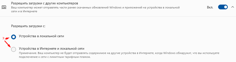 В Windows 11 что выбрать, устройство в локальной сети или устройство в интернете и в локальной сети