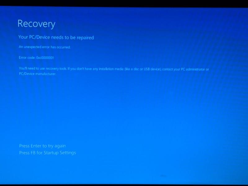Восстановление Windows после экстренного завершения