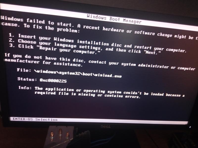 При установке Windows 10 ошибка