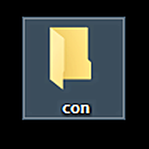 Почему невозможно создать папку con в Windows 10 Почему она это блокирует