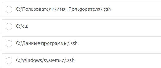 Куда помещается пара ключей ssh при генерации на Windows через ssh-keygen