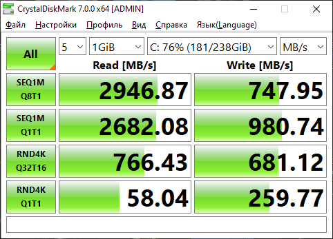 Винда на жёстком диске SSD грузится 2 минуты