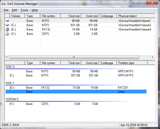 Exd2Fsd - Windows не видит файловую систему Ext4 - 1