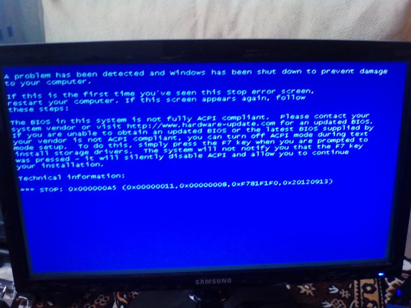 Не удаётся установить Windows XP