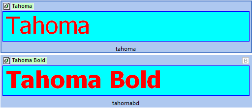 Шрифты Windows Tahoma и Tahomabd в чём разница