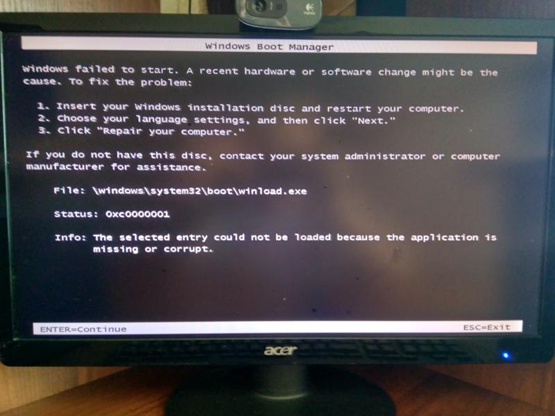 Что это означает и что делать, при установке windows через биос