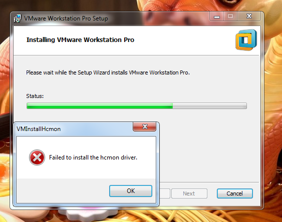 Vmware workstation не устанавливается windows 7 - 1