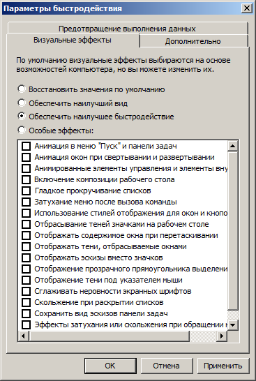Сильно ли увеличится производительность после отключения всех визуальных эффектов Windows Стоит ли оно того