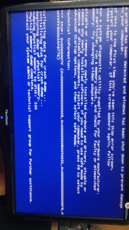 Синий экран Windows 7