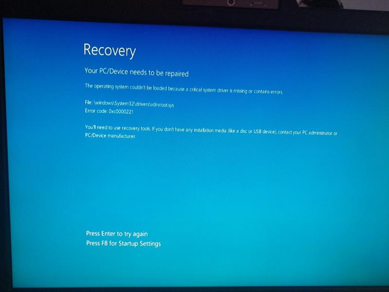 Синий экран Windows 10 - 1