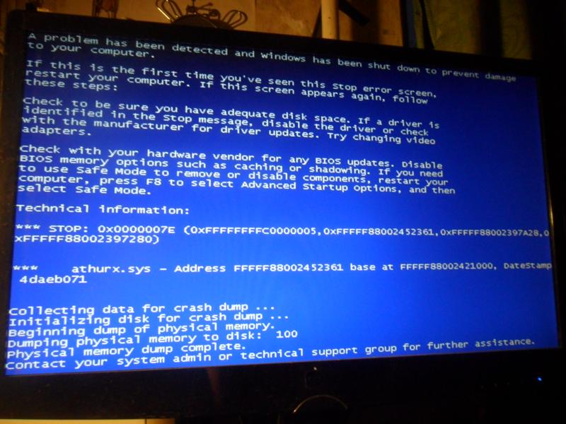 Что значит этот синий экран смерти во время загрузки windows7 2 раза подряд вылетел