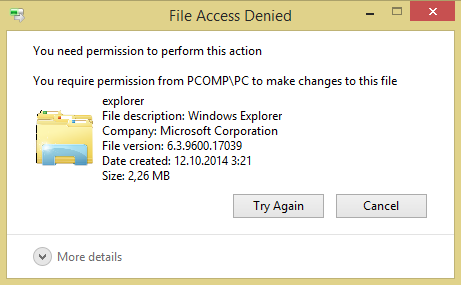 Как удалить файл из папки Windows